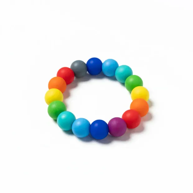 Colourful chewable bead bracelet
