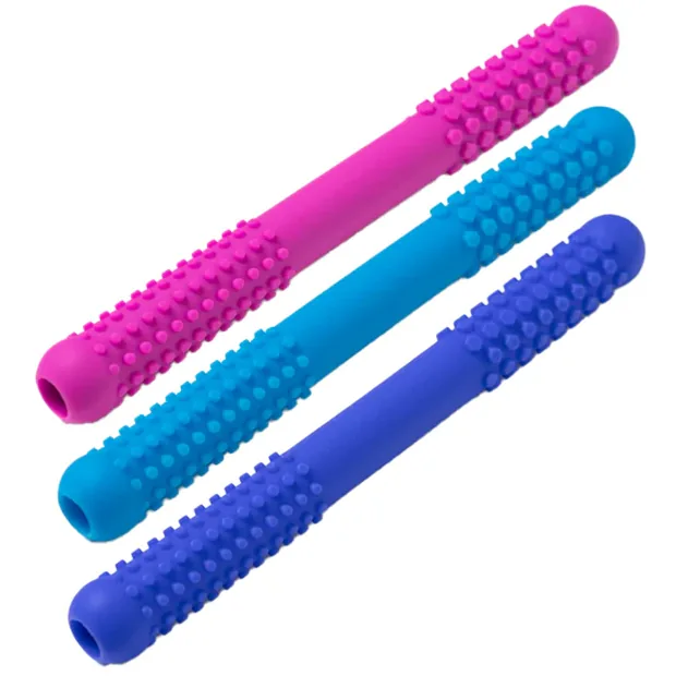 Pink and blue textured sensory chewy tubes