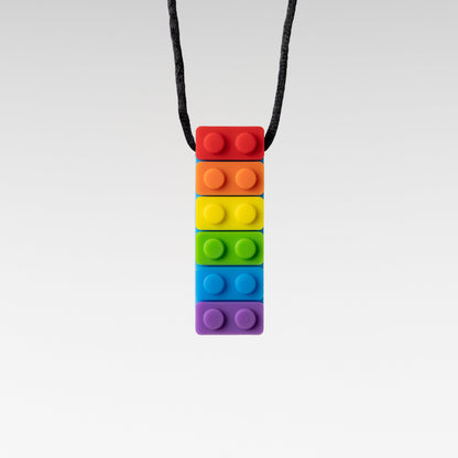 Rainbow Block Chew Necklace