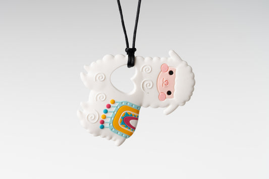 White Llama Chewable Necklace